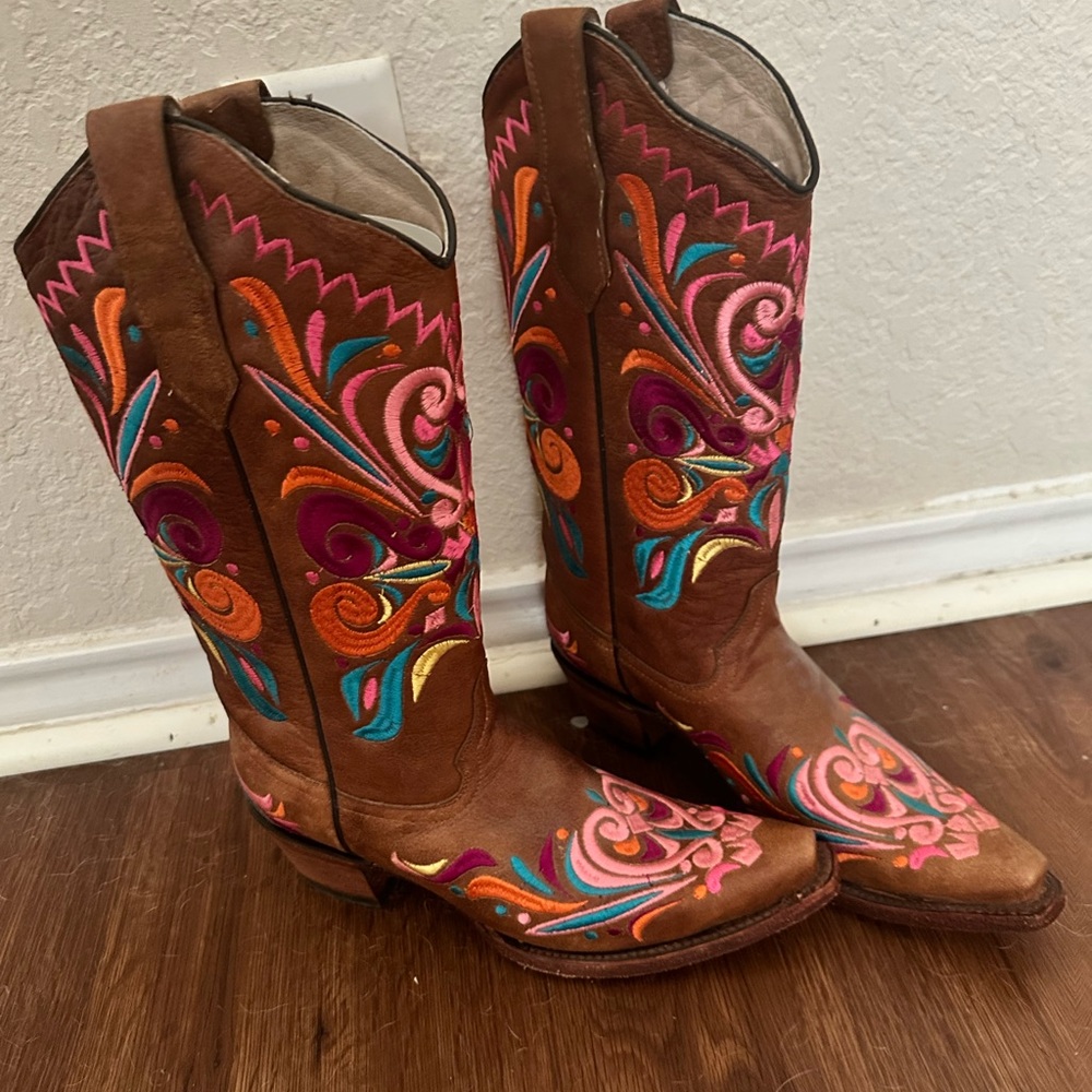 Women’s Colorful Circle G Cowboy Cowgirl Boots Girly